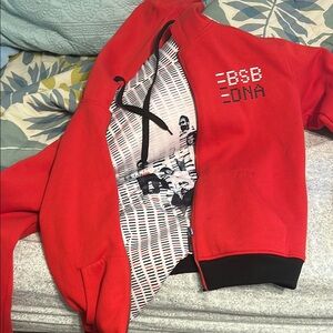 Red reversible Backstreet Boys DNA Hoodie